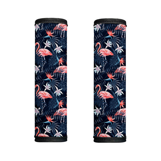 Dark Tropical Flamingo Pattern Print Handle Covers