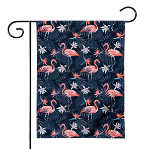 Dark Tropical Flamingo Pattern Print House Flag