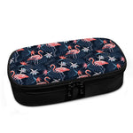Dark Tropical Flamingo Pattern Print Insulin Cooler Travel Case