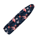 Dark Tropical Flamingo Pattern Print Ironing Board Cover
