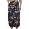 Dark Tropical Flamingo Pattern Print Lantern Pants