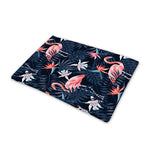 Dark Tropical Flamingo Pattern Print Pet Cooling Mat Cover