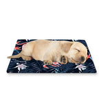 Dark Tropical Flamingo Pattern Print Pet Cooling Mat Cover