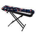 Dark Tropical Flamingo Pattern Print Piano Keyboard Cover