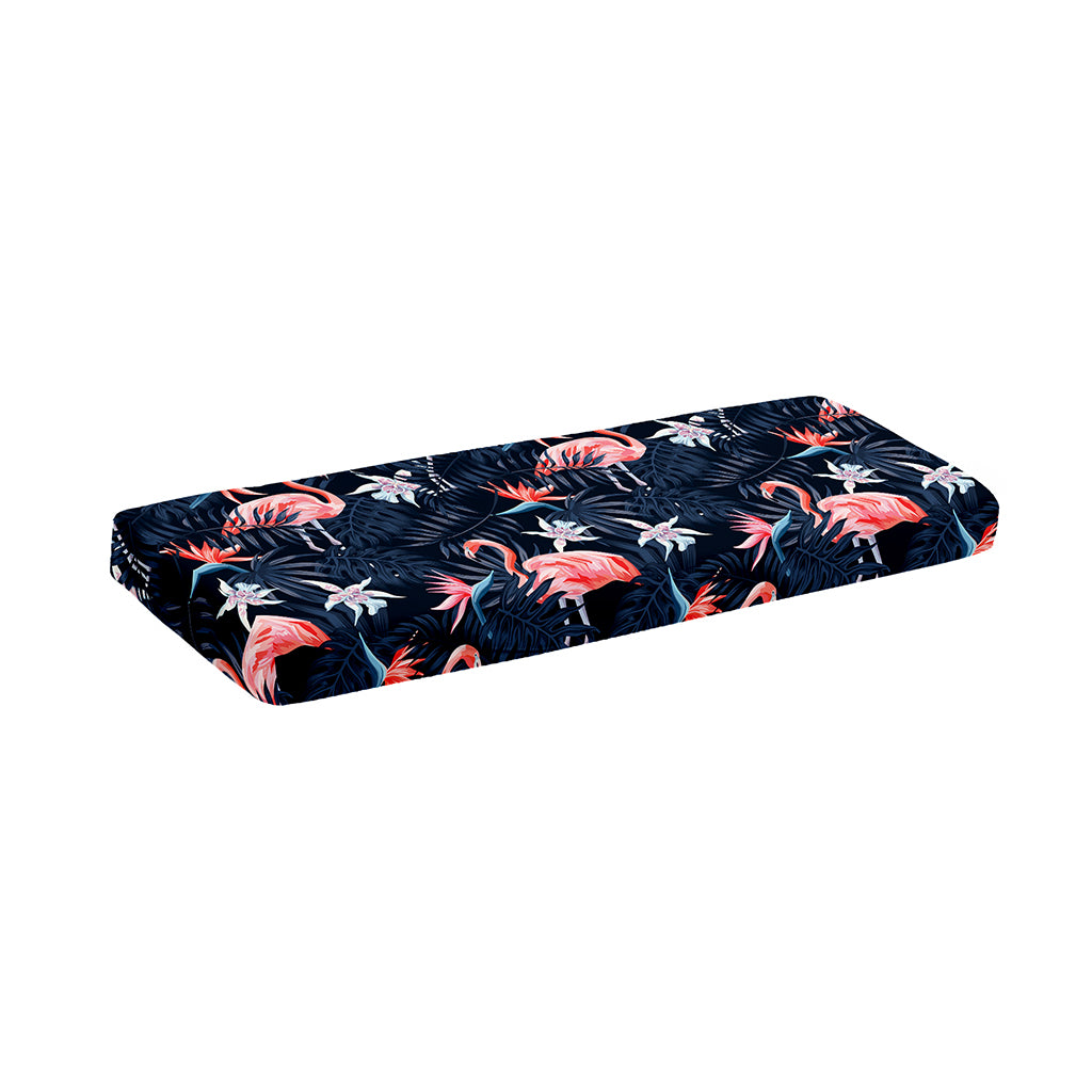 Dark Tropical Flamingo Pattern Print Piano Keyboard Cover
