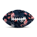 Dark Tropical Flamingo Pattern Print Rugby Ball