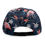 Dark Tropical Flamingo Pattern Print Snapback Cap