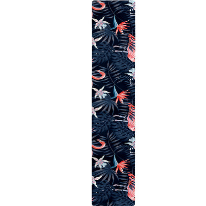 Dark Tropical Flamingo Pattern Print Table Runner