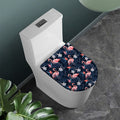 Dark Tropical Flamingo Pattern Print Toilet Lid Cover