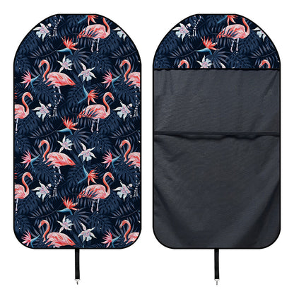 Dark Tropical Flamingo Pattern Print Waterproof Car Seat Cover