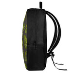 Dark Tropical Leaf Pattern Print 17 Inch Backpack