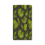 Dark Tropical Leaf Pattern Print Baby Crib Sheet
