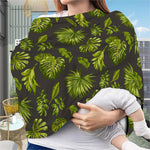 Dark Tropical Leaf Pattern Print Baby Seat Cover
