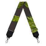 Dark Tropical Leaf Pattern Print Bag Strap