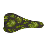 Dark Tropical Leaf Pattern Print Bicycle Seat Cover