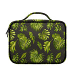 Dark Tropical Leaf Pattern Print Briefcase Bible Bag