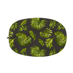 Dark Tropical Leaf Pattern Print Car Side Mirror Covers