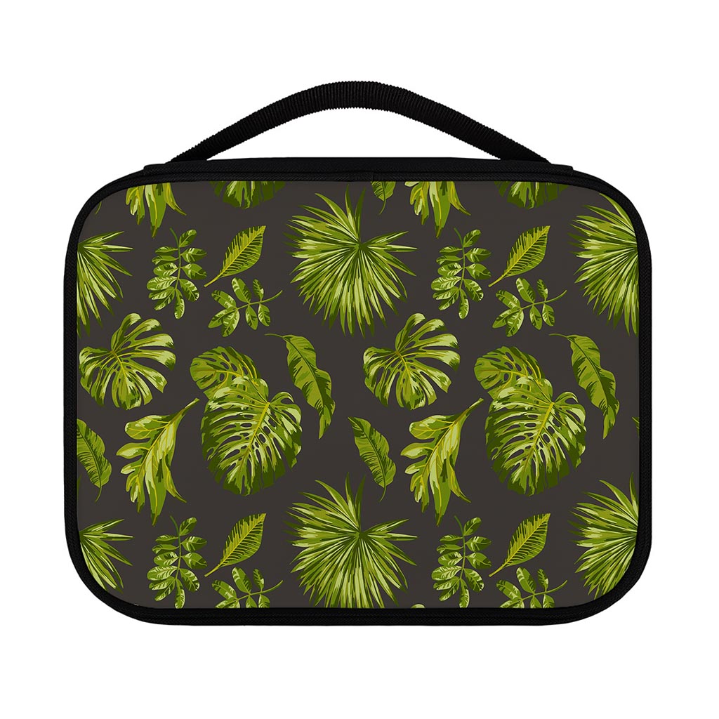 Dark Tropical Leaf Pattern Print Classic Bible Case