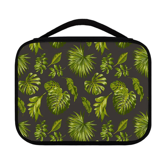 Dark Tropical Leaf Pattern Print Classic Bible Case