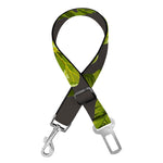 Dark Tropical Leaf Pattern Print Dog Seat Belt