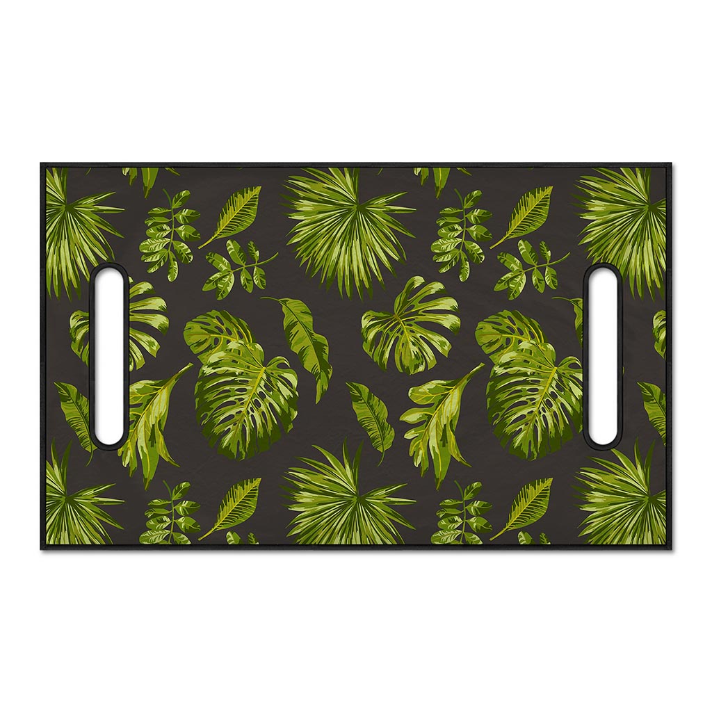 Dark Tropical Leaf Pattern Print Golf Cart Seat Cover