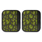 Dark Tropical Leaf Pattern Print Handle Covers