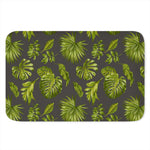 Dark Tropical Leaf Pattern Print Indoor Door Mat