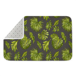 Dark Tropical Leaf Pattern Print Indoor Door Mat