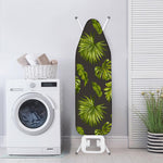 Dark Tropical Leaf Pattern Print Ironing Board Cover