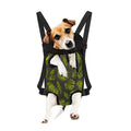 Dark Tropical Leaf Pattern Print Pet Carrier Backpack