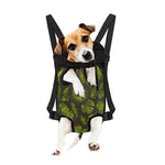 Dark Tropical Leaf Pattern Print Pet Carrier Backpack