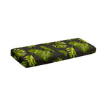 Dark Tropical Leaf Pattern Print Piano Keyboard Cover