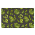 Dark Tropical Leaf Pattern Print Polyester Doormat