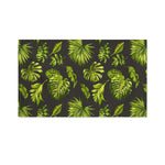 Dark Tropical Leaf Pattern Print Polyester Flag