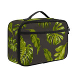 Dark Tropical Leaf Pattern Print Portable Lunch Bag