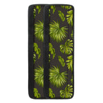 Dark Tropical Leaf Pattern Print Refrigerator Handle Covers