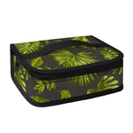 Dark Tropical Leaf Pattern Print Small Lunch Bag