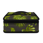 Dark Tropical Leaf Pattern Print Small Lunch Bag
