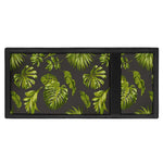 Dark Tropical Leaf Pattern Print Trifold Wallet