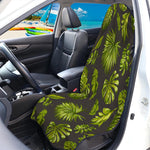 Dark Tropical Leaf Pattern Print Waterproof Car Seat Cover