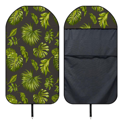 Dark Tropical Leaf Pattern Print Waterproof Car Seat Cover