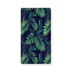 Dark Tropical Palm Leaf Pattern Print Baby Crib Sheet
