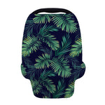 Dark Tropical Palm Leaf Pattern Print Baby Seat Cover