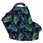 Dark Tropical Palm Leaf Pattern Print Baby Seat Cover
