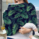 Dark Tropical Palm Leaf Pattern Print Baby Seat Cover
