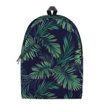 Dark Tropical Palm Leaf Pattern Print Backpack