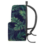 Dark Tropical Palm Leaf Pattern Print Backpack