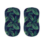 Dark Tropical Palm Leaf Pattern Print Bar Stool Covers