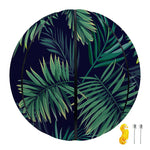 Dark Tropical Palm Leaf Pattern Print Basketball