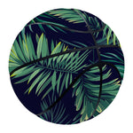Dark Tropical Palm Leaf Pattern Print Basketball